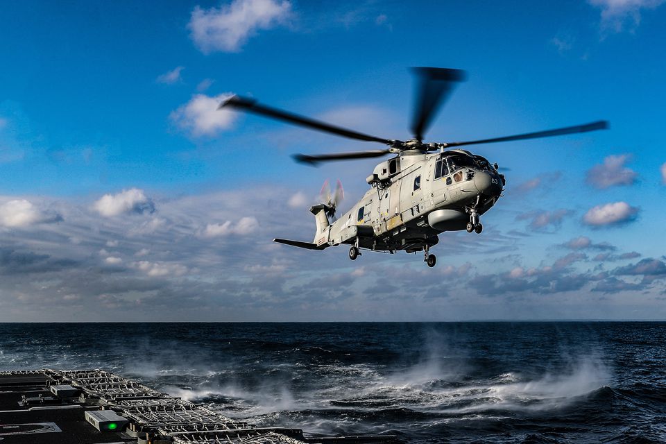 Merlin coming into land.